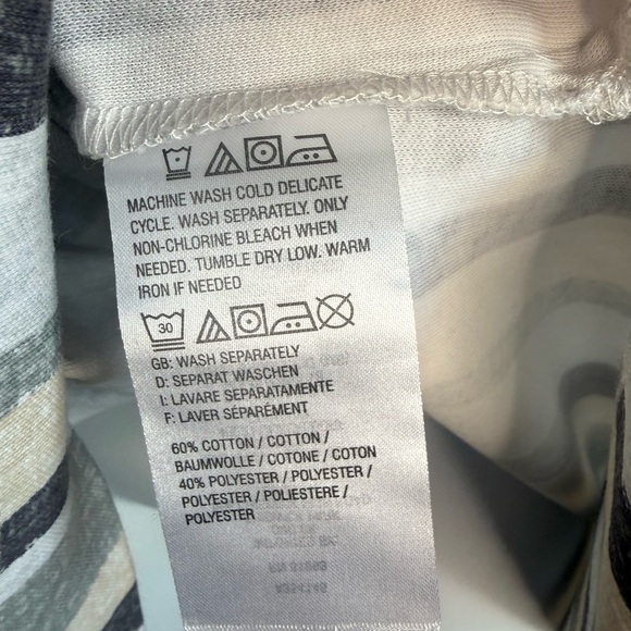 d&co. Striped V-Neck Blouse - Picture 5 of 8